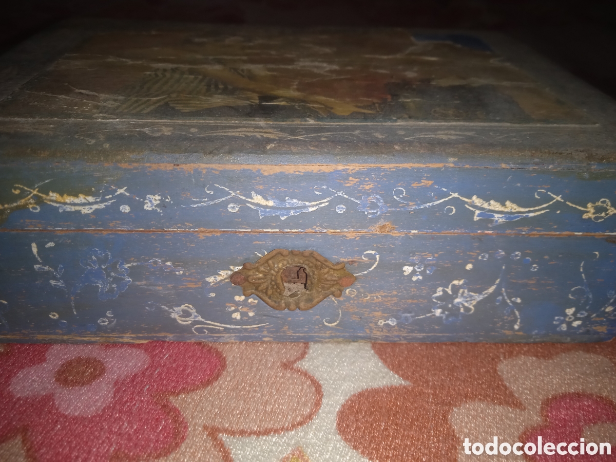 Antig&uuml;edades: Antigua Caja de Madera - Foto 2