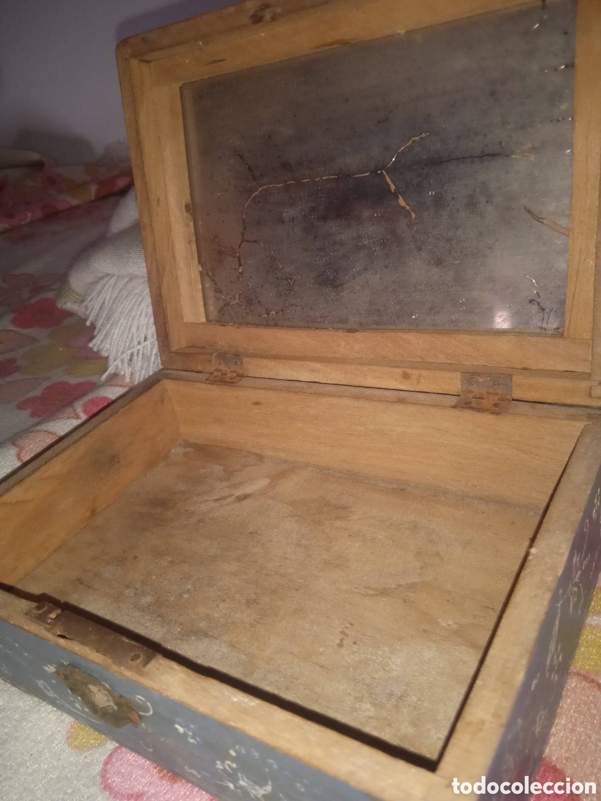 Antig&uuml;edades: Antigua Caja de Madera - Foto 6