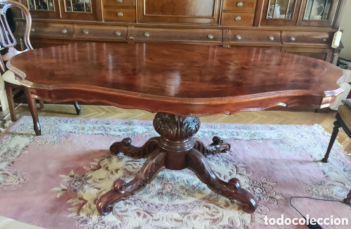 Antig&uuml;edades: Mesa de comedor de anticuario tallada a mano - Foto 2