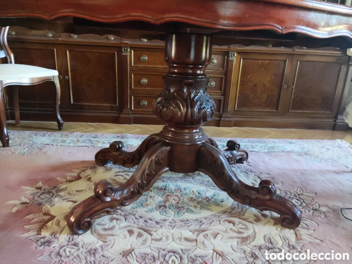 Antig&uuml;edades: Mesa de comedor de anticuario tallada a mano - Foto 3