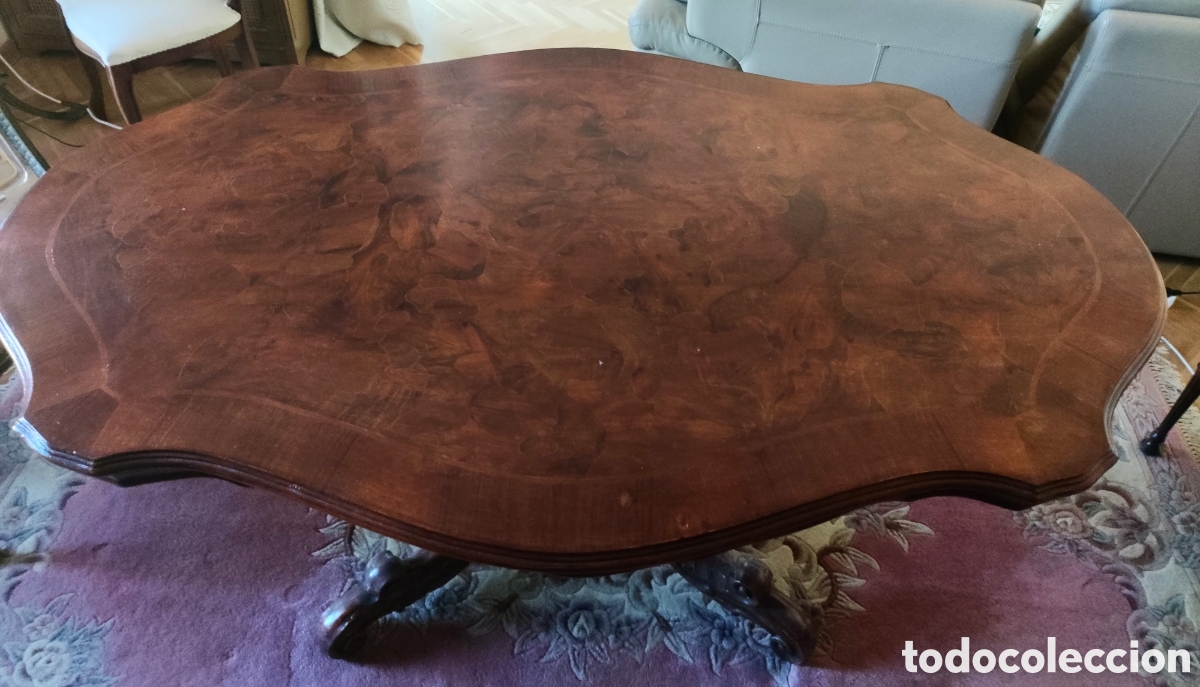 Antig&uuml;edades: Mesa de comedor de anticuario tallada a mano - Foto 5