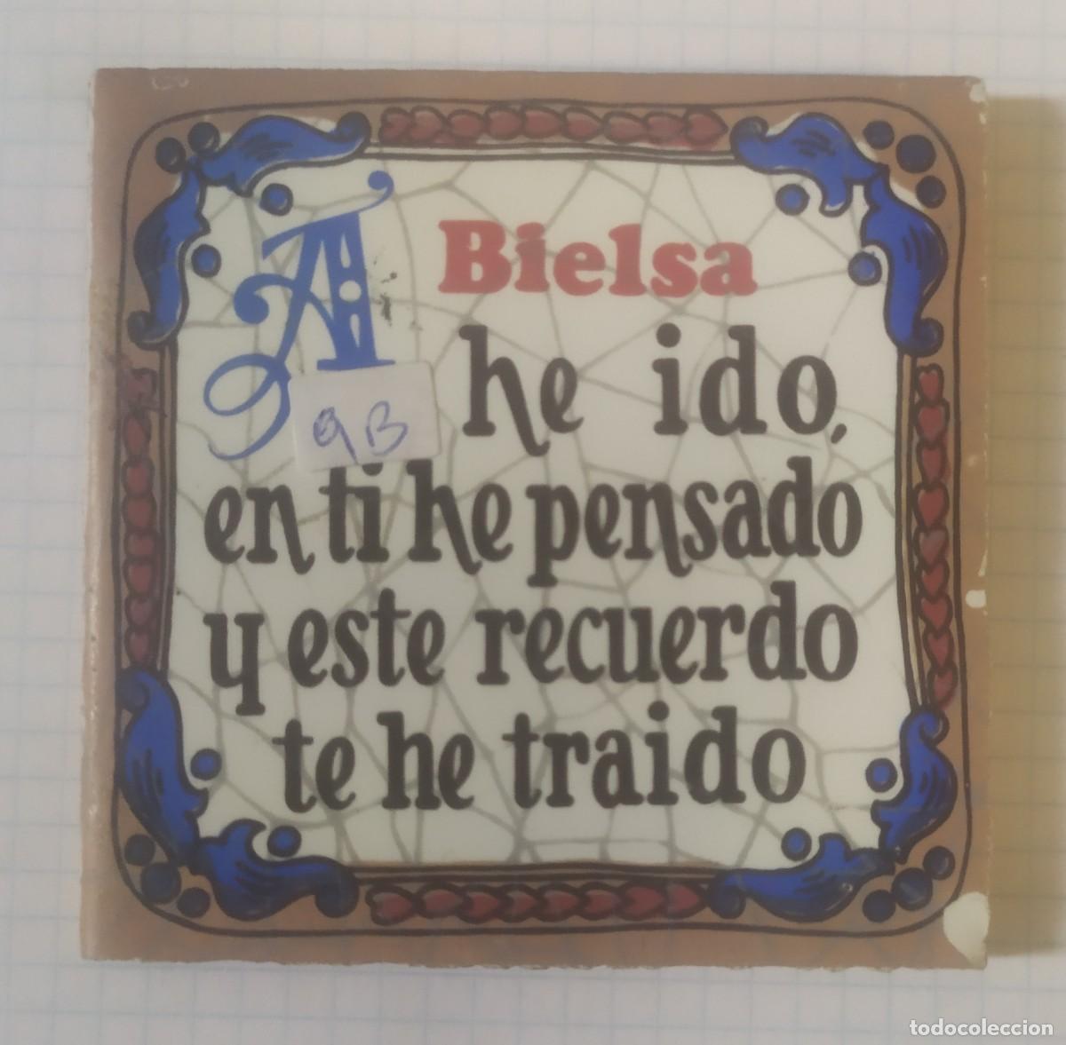 Antig&uuml;edades: Azulejo 7,5 x 7,5 cm, Bielsa - Foto 1