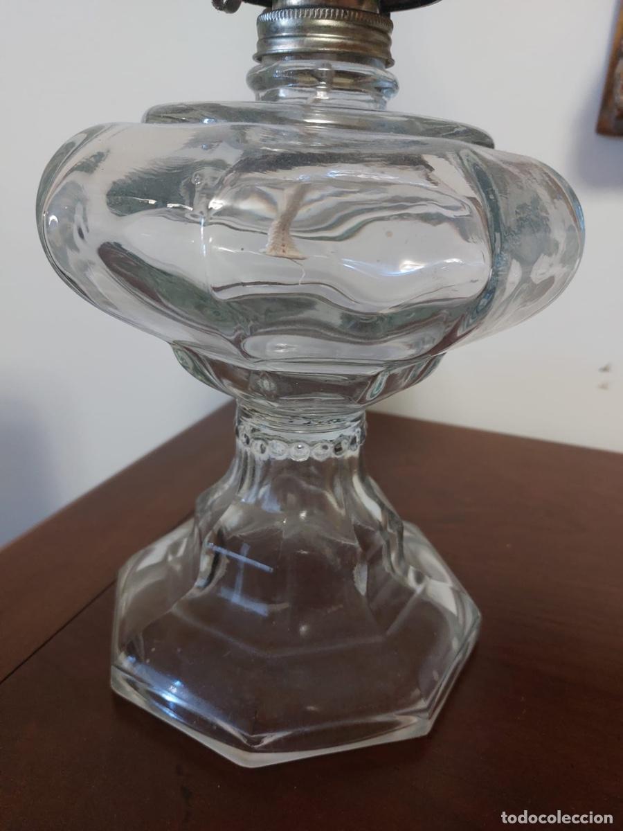 Antig&uuml;edades: LAMAPARA DE ACEITE-QUINQUE DE CRISTAL - Foto 3