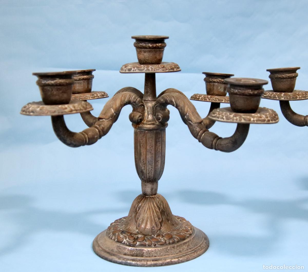 Antig&uuml;edades: PAREJA CANDELABROS ANTIGUOS - Foto 4