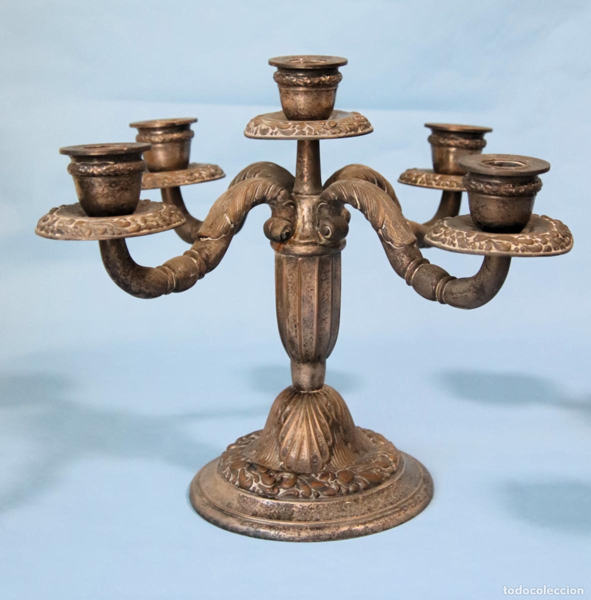 Antig&uuml;edades: PAREJA CANDELABROS ANTIGUOS - Foto 5