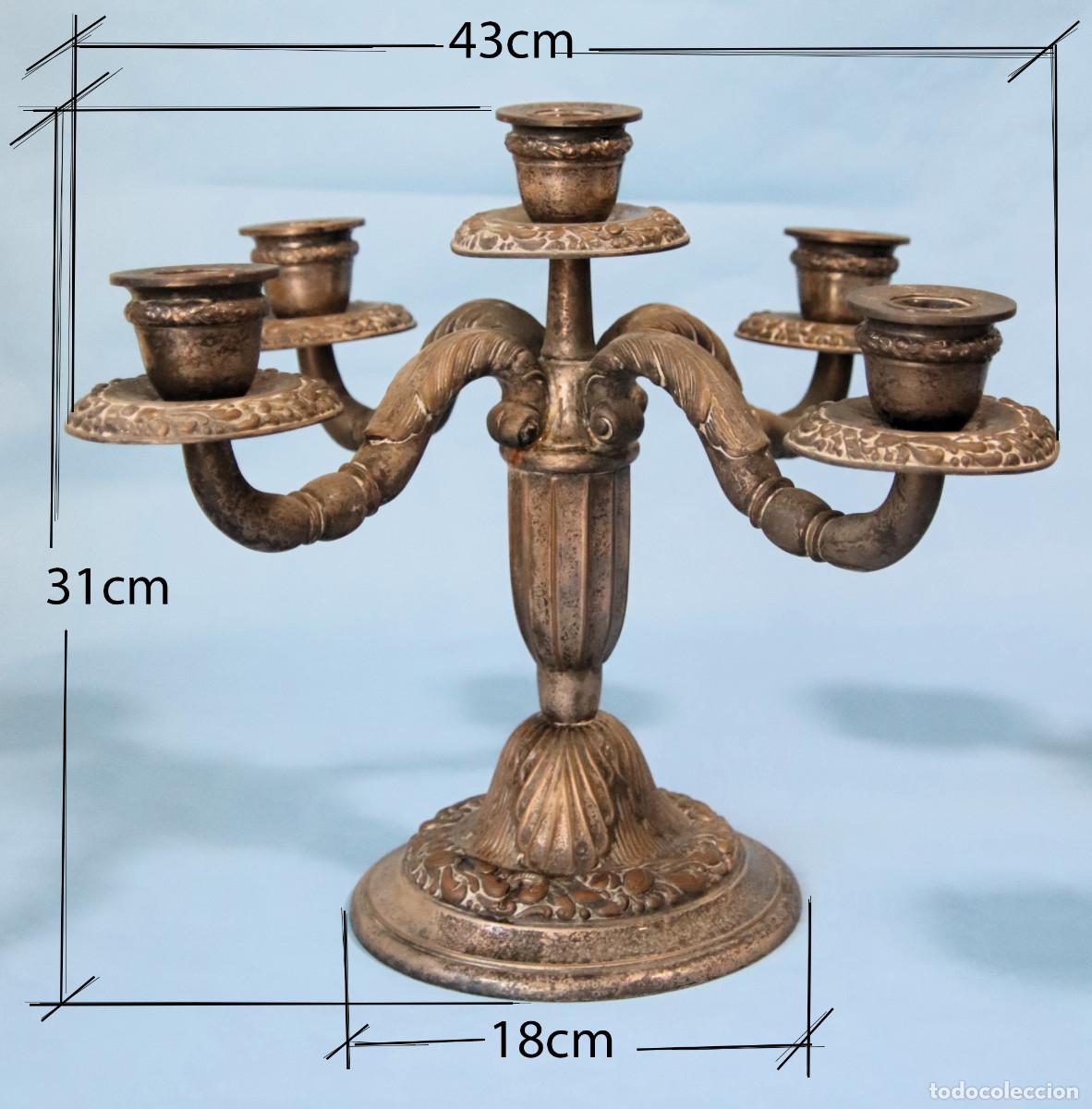 Antig&uuml;edades: PAREJA CANDELABROS ANTIGUOS - Foto 6