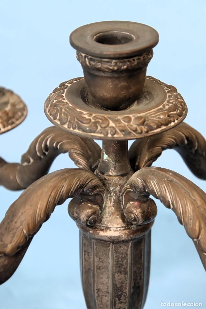 Antig&uuml;edades: PAREJA CANDELABROS ANTIGUOS - Foto 10