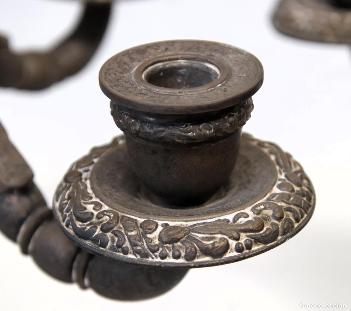 Antig&uuml;edades: PAREJA CANDELABROS ANTIGUOS - Foto 12