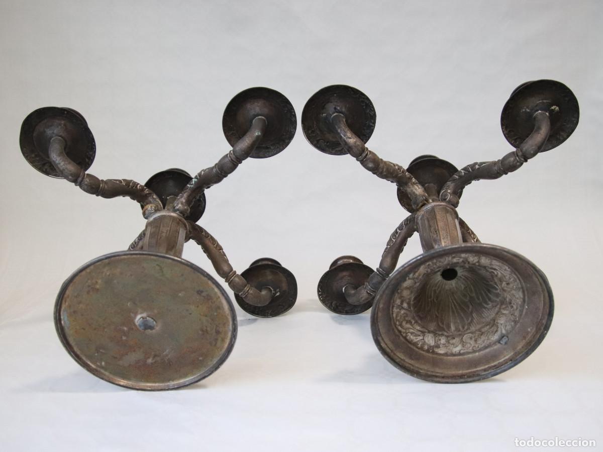 Antig&uuml;edades: PAREJA CANDELABROS ANTIGUOS - Foto 16