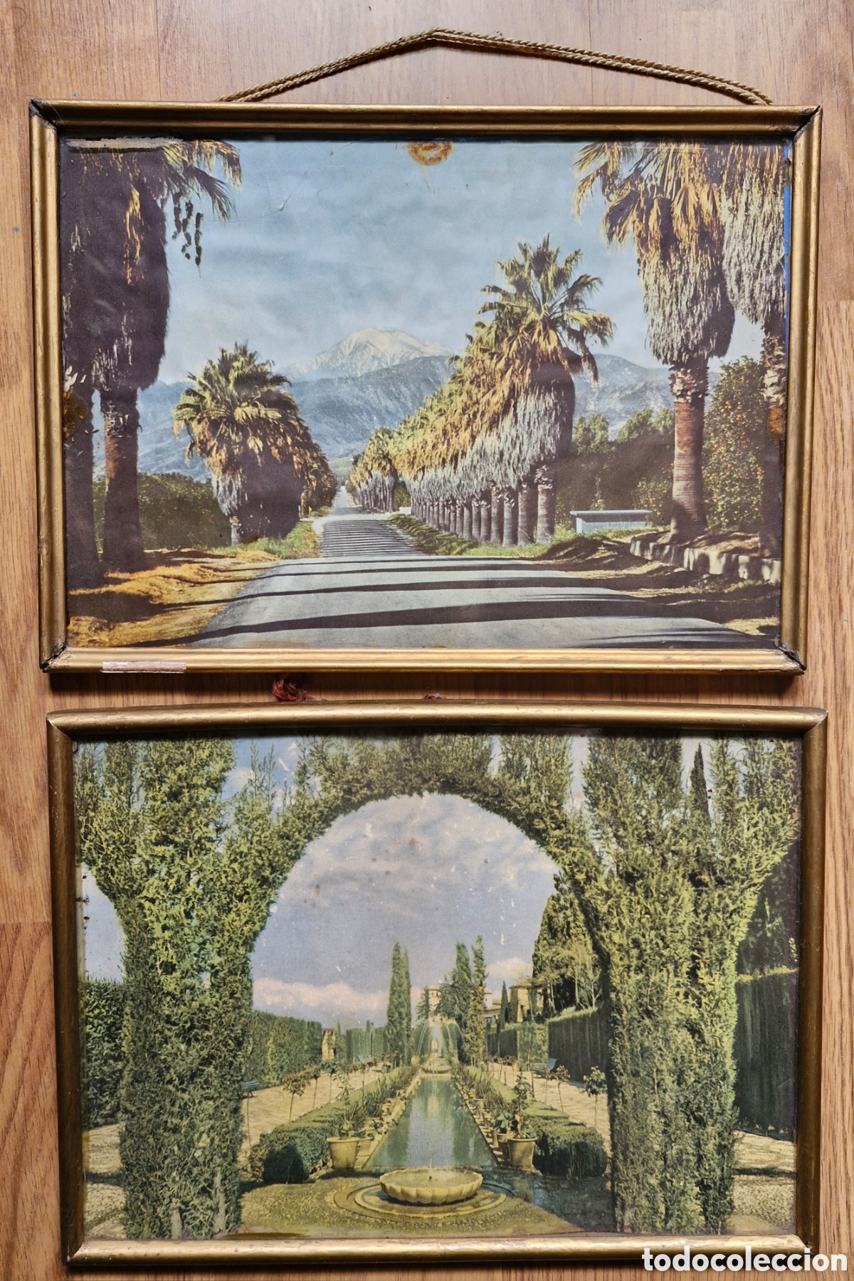 Antig&uuml;edades: 2 L&aacute;minas enmarcadas vintage - Foto 1