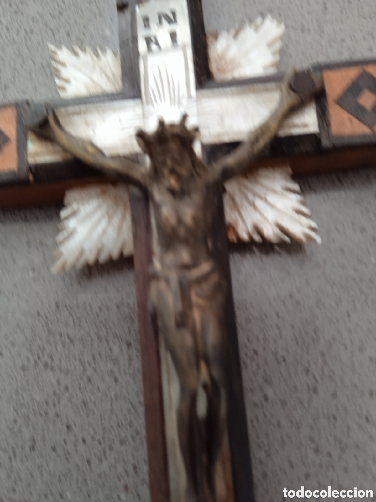 Antig&uuml;edades: Cruz de taracea siglo XVIII - Foto 4