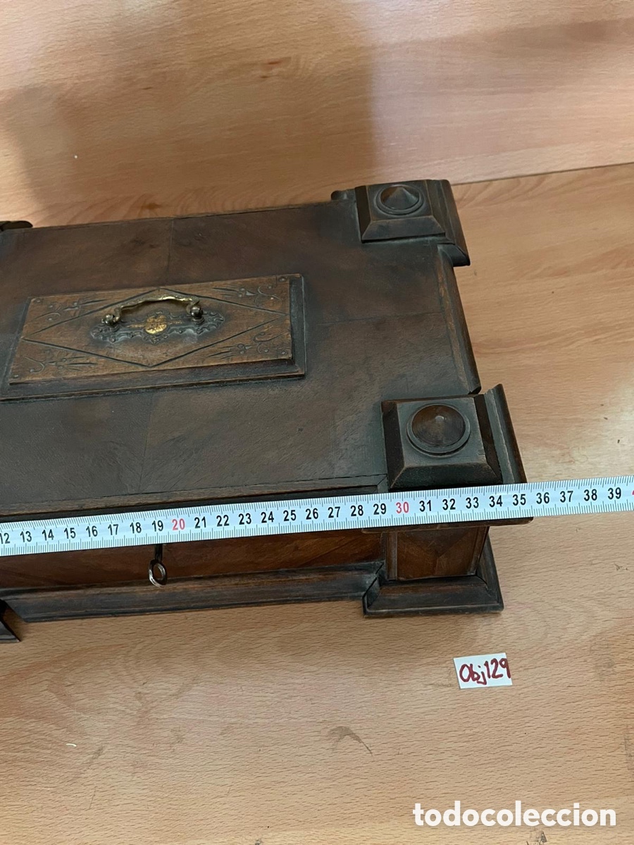 Antig&uuml;edades: Caja de joyero madera antigua - Foto 6