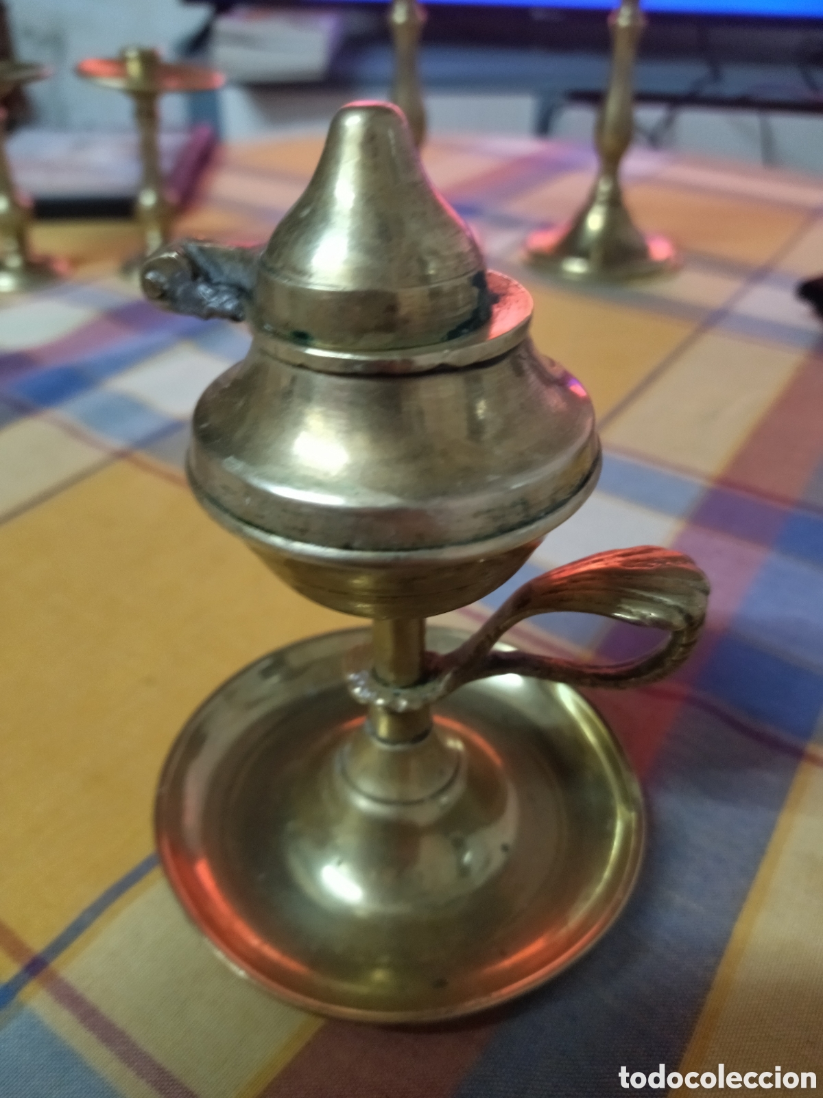 Antig&uuml;edades: Candil de bronce antiguo - Foto 1