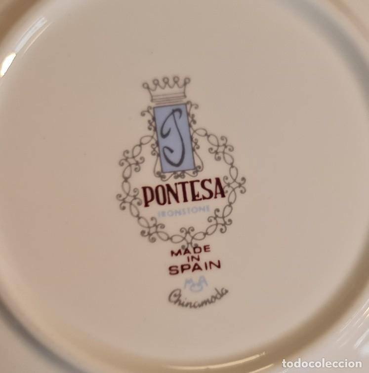 Antig&uuml;edades: Juego postre 6 servicios PONTESA - Foto 9