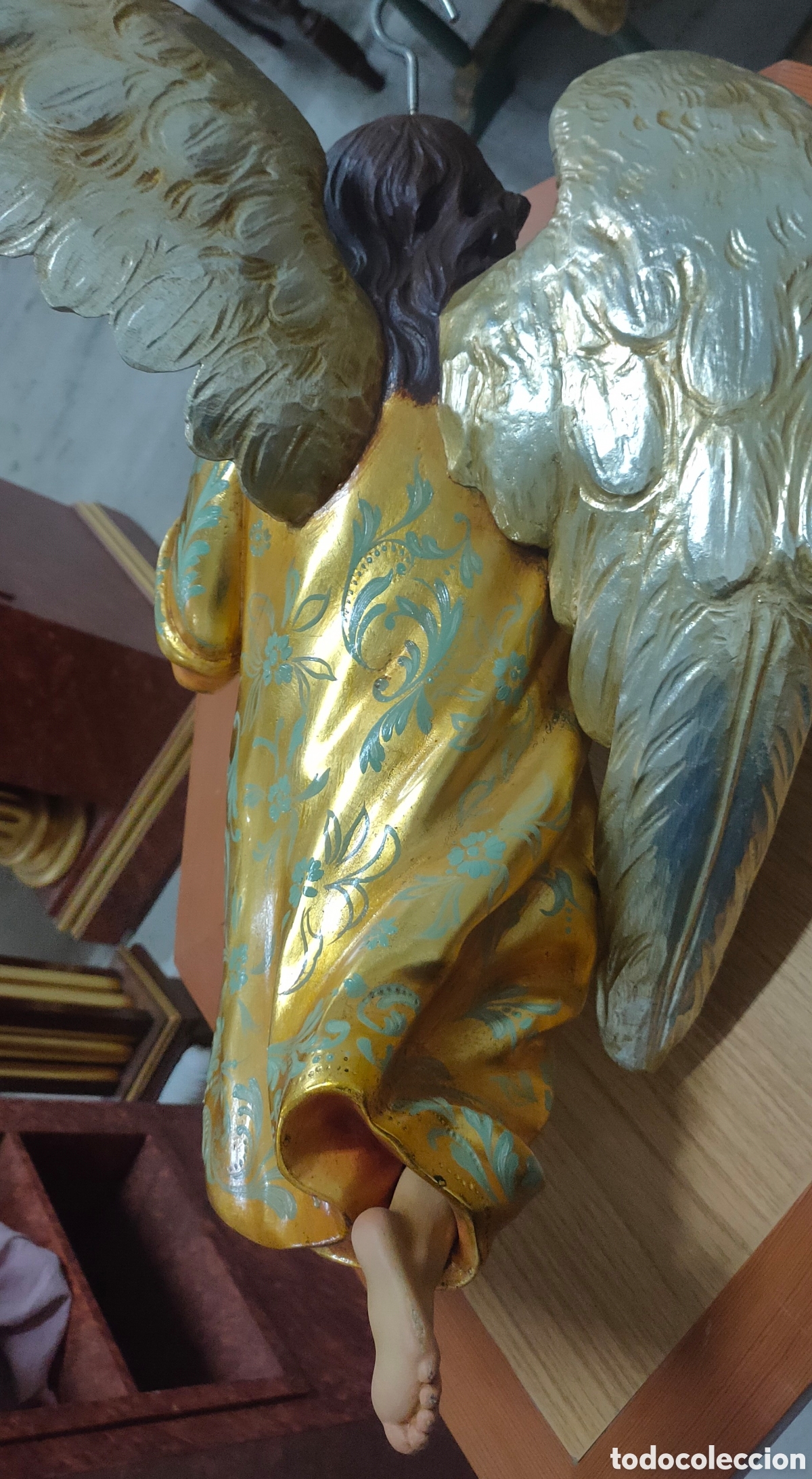 Antig&uuml;edades: &Aacute;ngel de madera - Foto 4