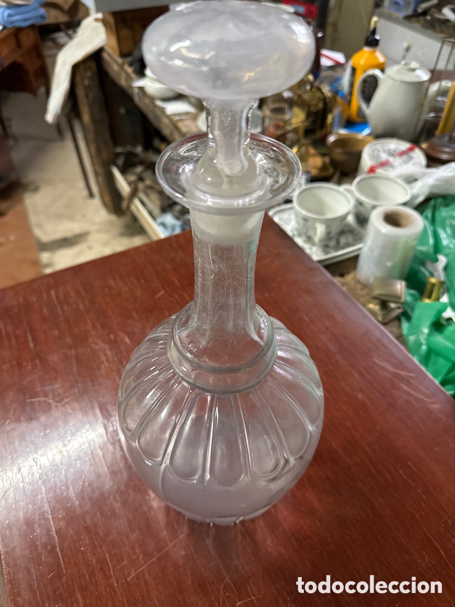 Antig&uuml;edades: Botella de cristal tallado - Foto 4