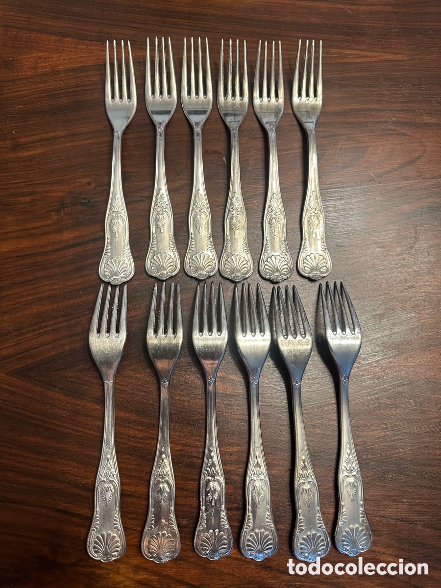 Antig&uuml;edades: Tenedores silver plated - Foto 1