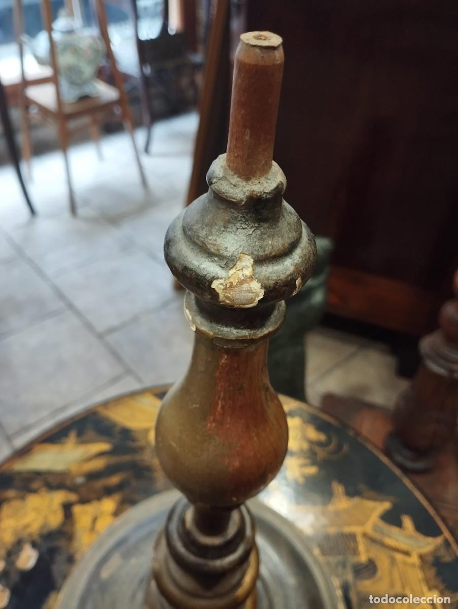 Antig&uuml;edades: PIE DE MADERA DEL SIGLO XVIII - Foto 7