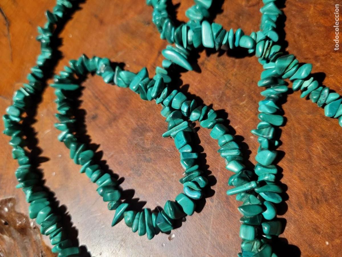 Antig&uuml;edades: COLLAR DE PIEDRAS VERDES 90 CM - Foto 3