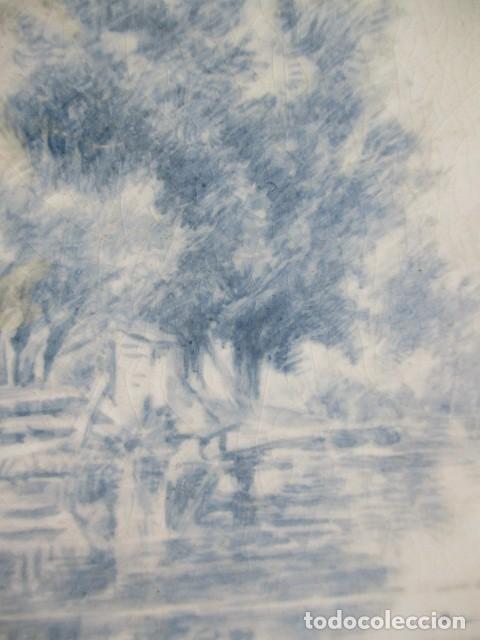 Antig&uuml;edades: azulejo antiguo pintado a mano - Foto 2