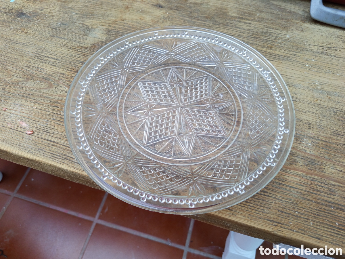Antig&uuml;edades: Plato de cristal en perfecto estado - Foto 2