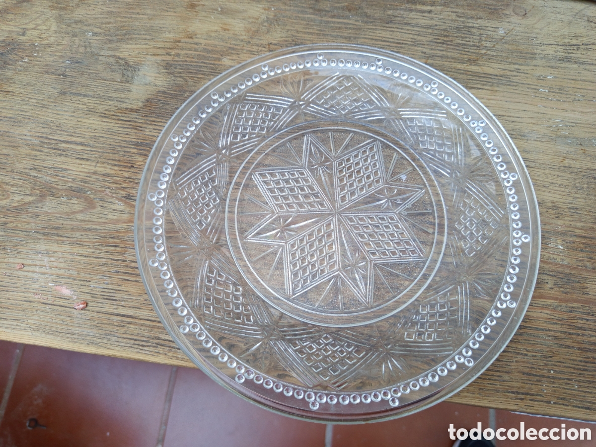 Antig&uuml;edades: Plato de cristal en perfecto estado - Foto 1