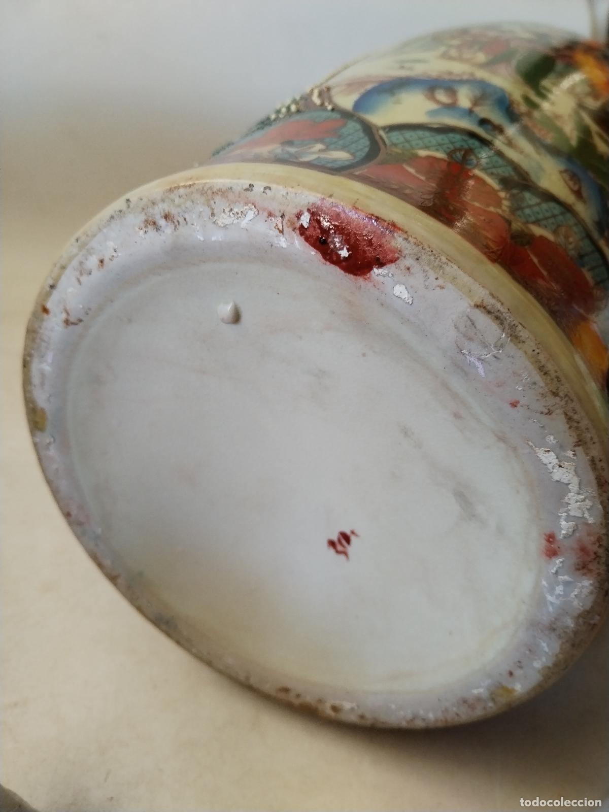 Antig&uuml;edades: jarron chino de ceramica - Foto 3