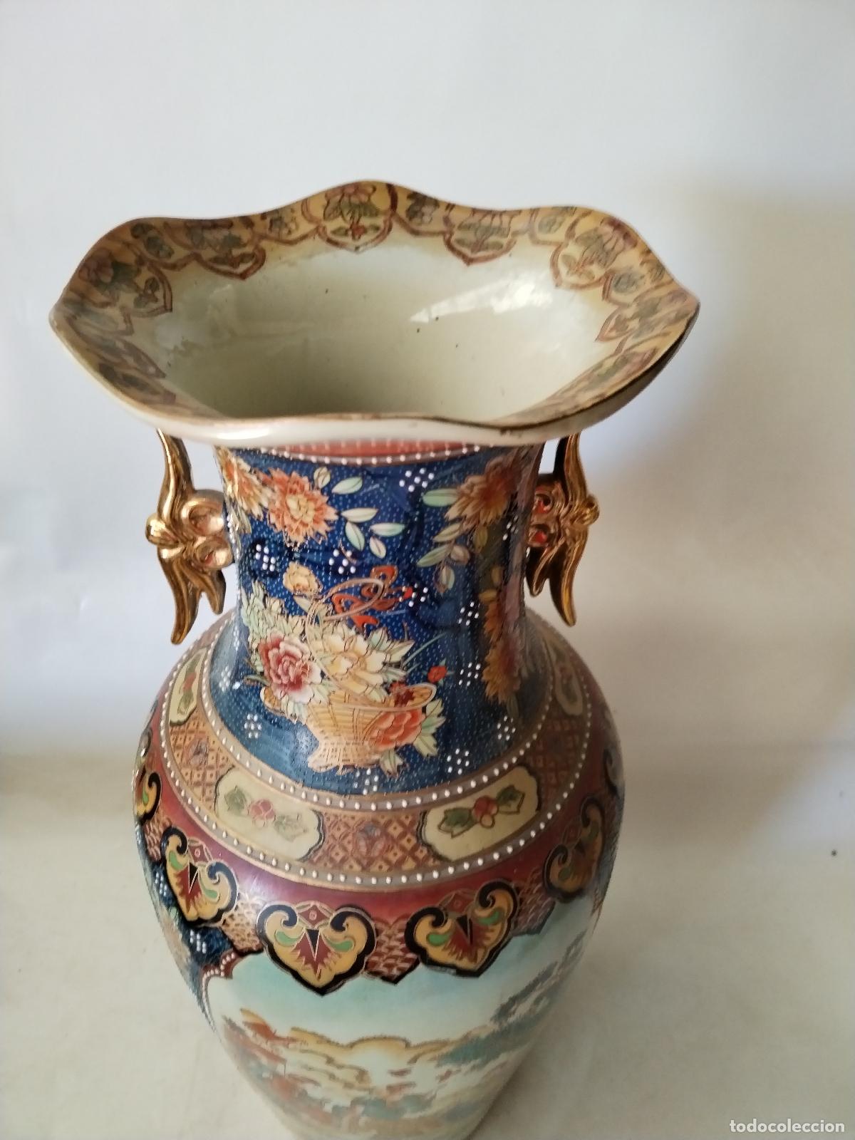 Antig&uuml;edades: jarron chino de ceramica - Foto 2