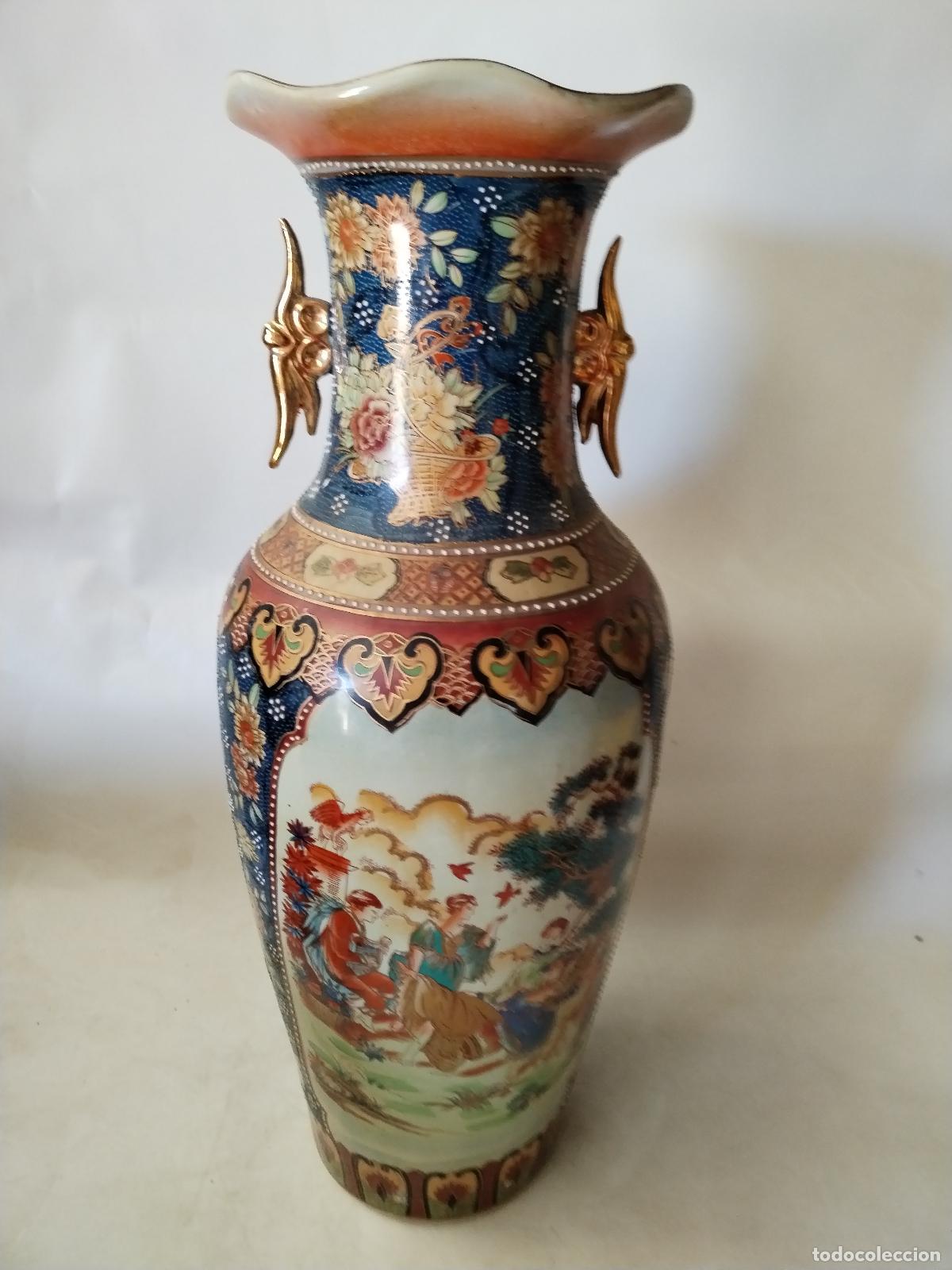 Antig&uuml;edades: jarron chino de ceramica - Foto 4