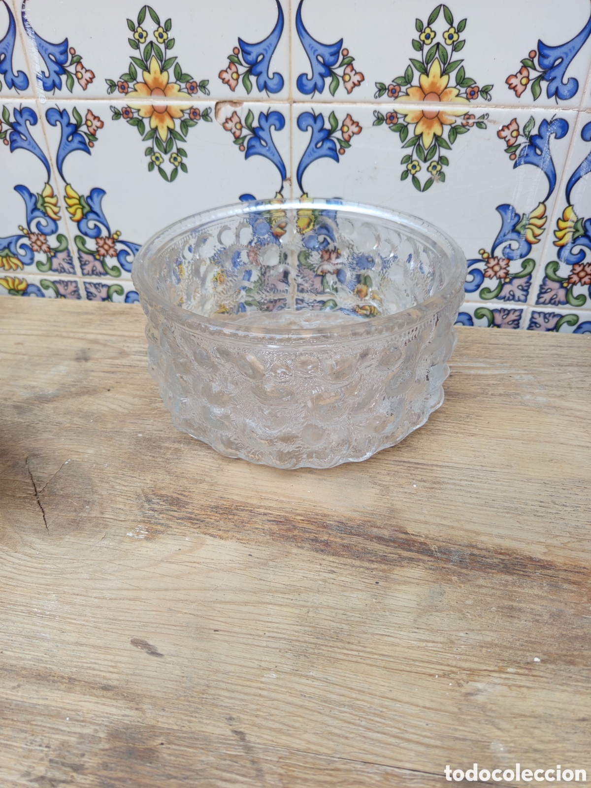 Antig&uuml;edades: Fuente de centro de cristal grueso - Foto 1