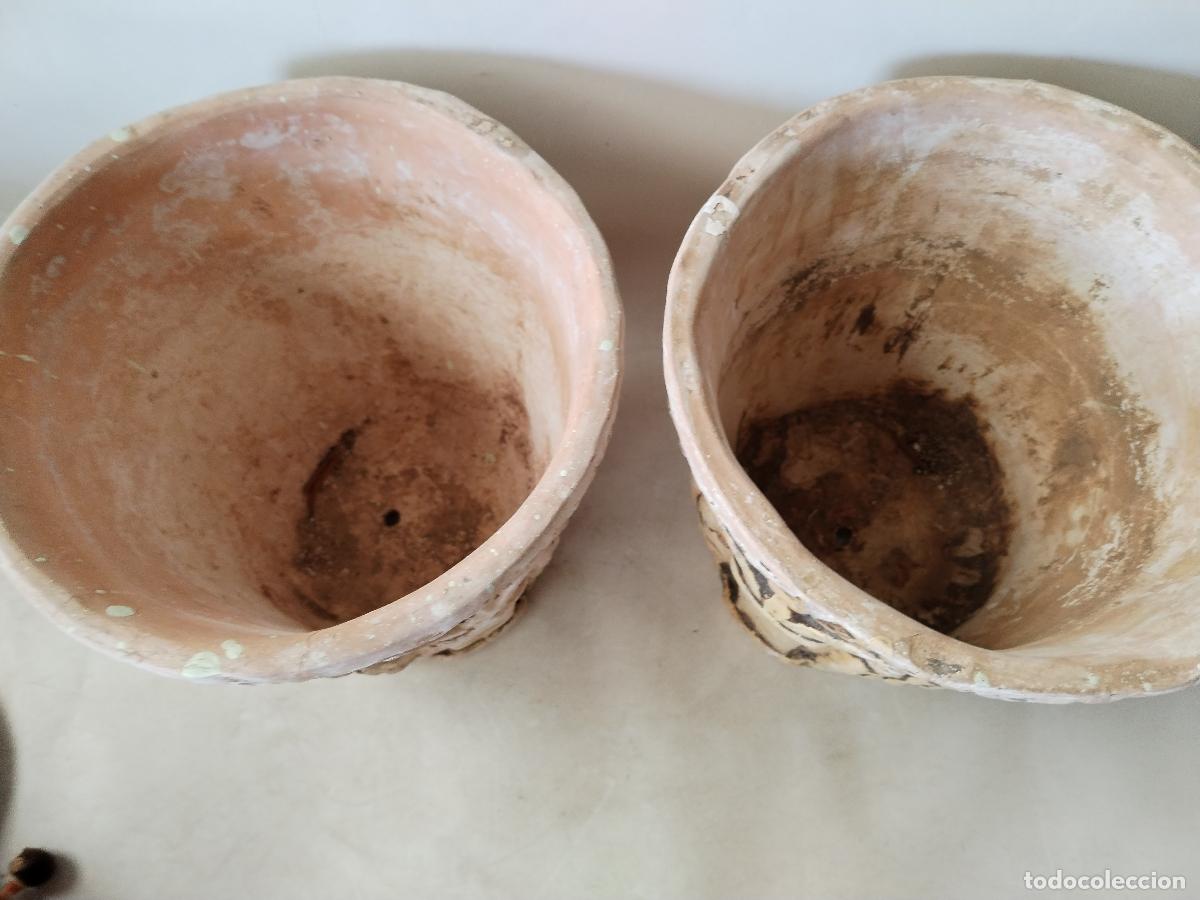 Antig&uuml;edades: pareja de maceteros de ceramica - Foto 4