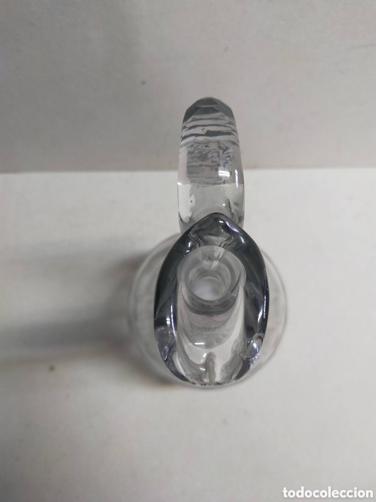 Antig&uuml;edades: JARRA DE CRISTAL. TALLADA CON 1 ASA. - Foto 5