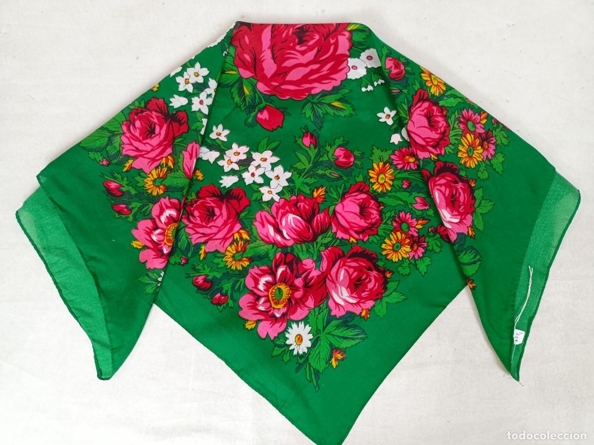 Antig&uuml;edades: Pa&ntilde;uelo verde estampado - Foto 2