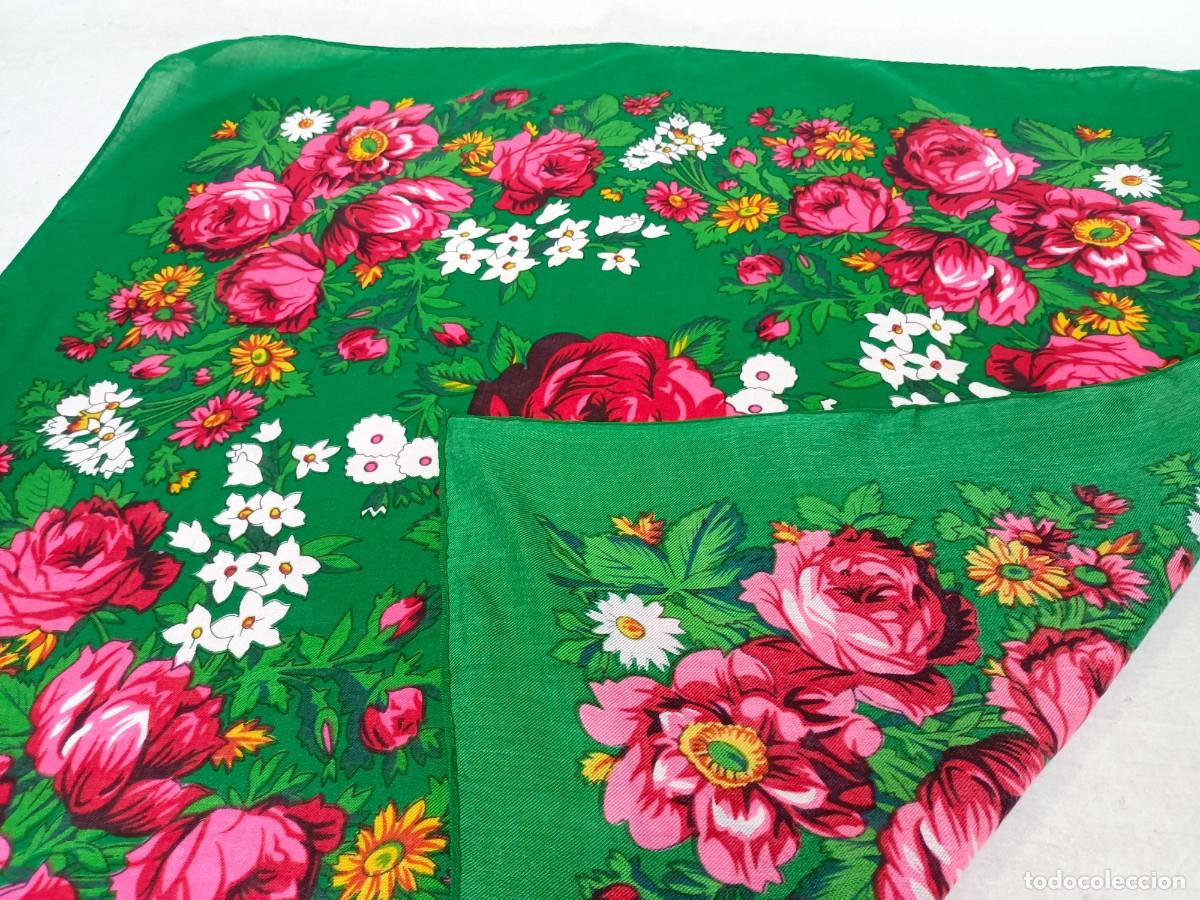 Antig&uuml;edades: Pa&ntilde;uelo verde estampado - Foto 6