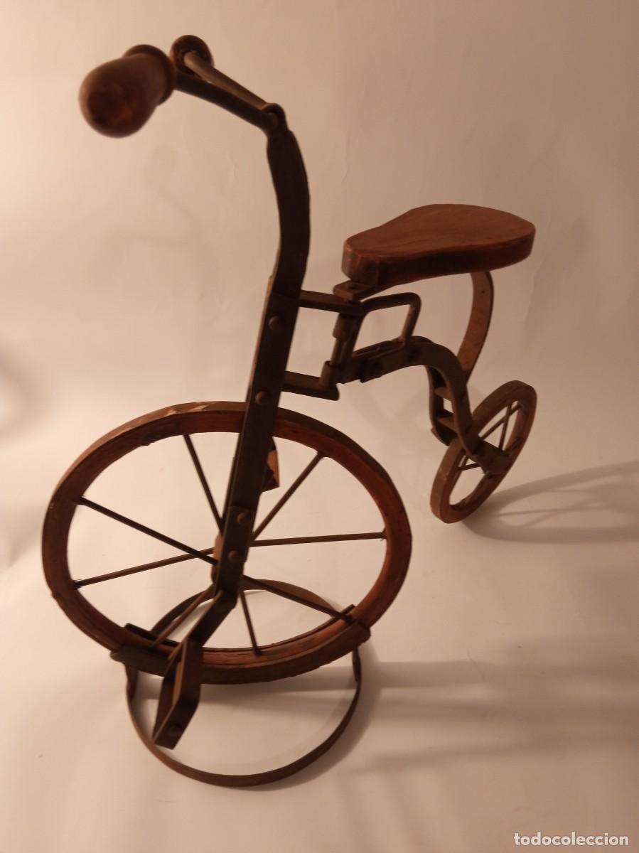 Antig&uuml;edades: biciceta de madera y hierro - Foto 5