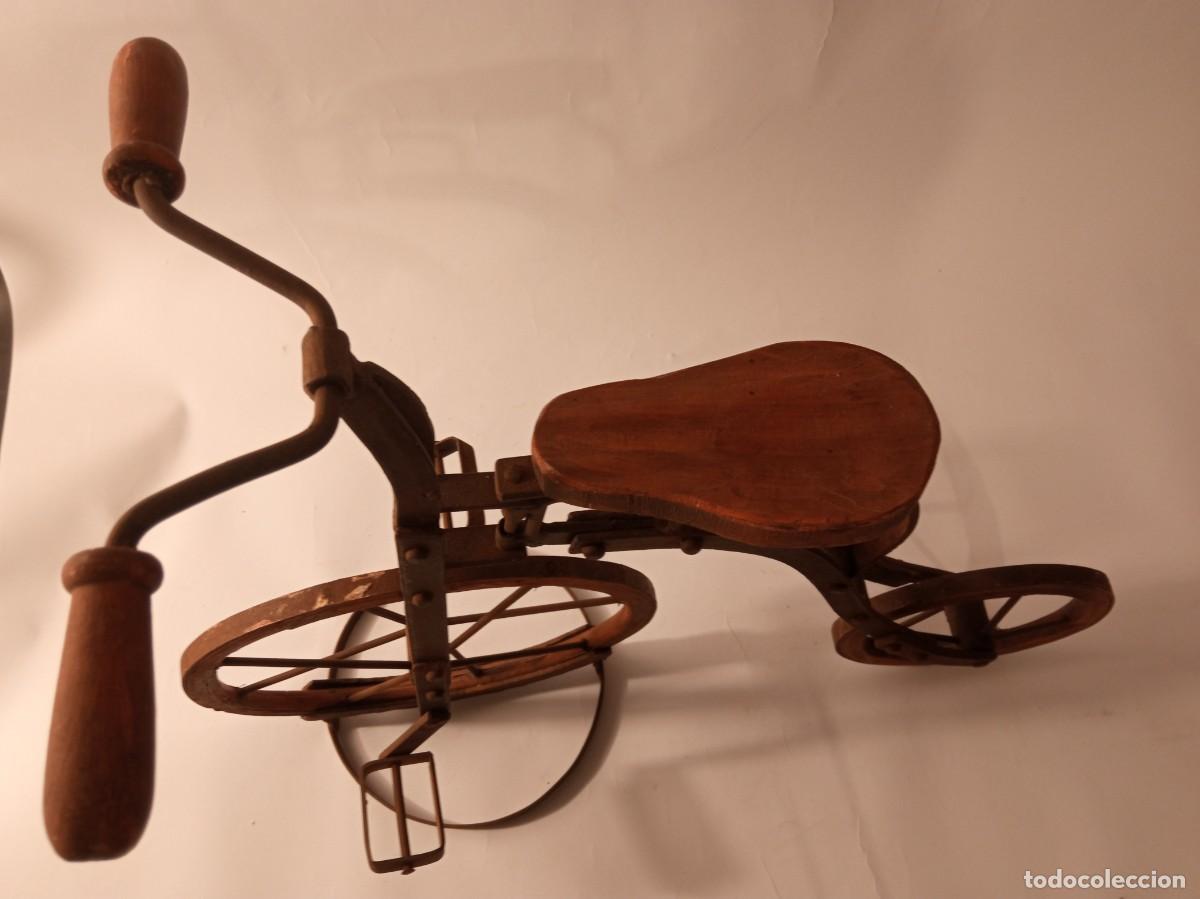 Antig&uuml;edades: biciceta de madera y hierro - Foto 7