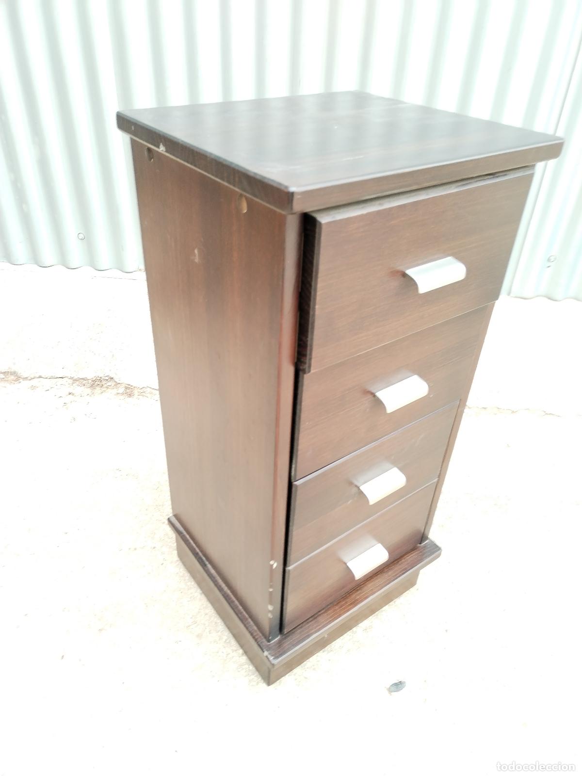 Antig&uuml;edades: cajonera comoda de 4 cajones de madera - Foto 4
