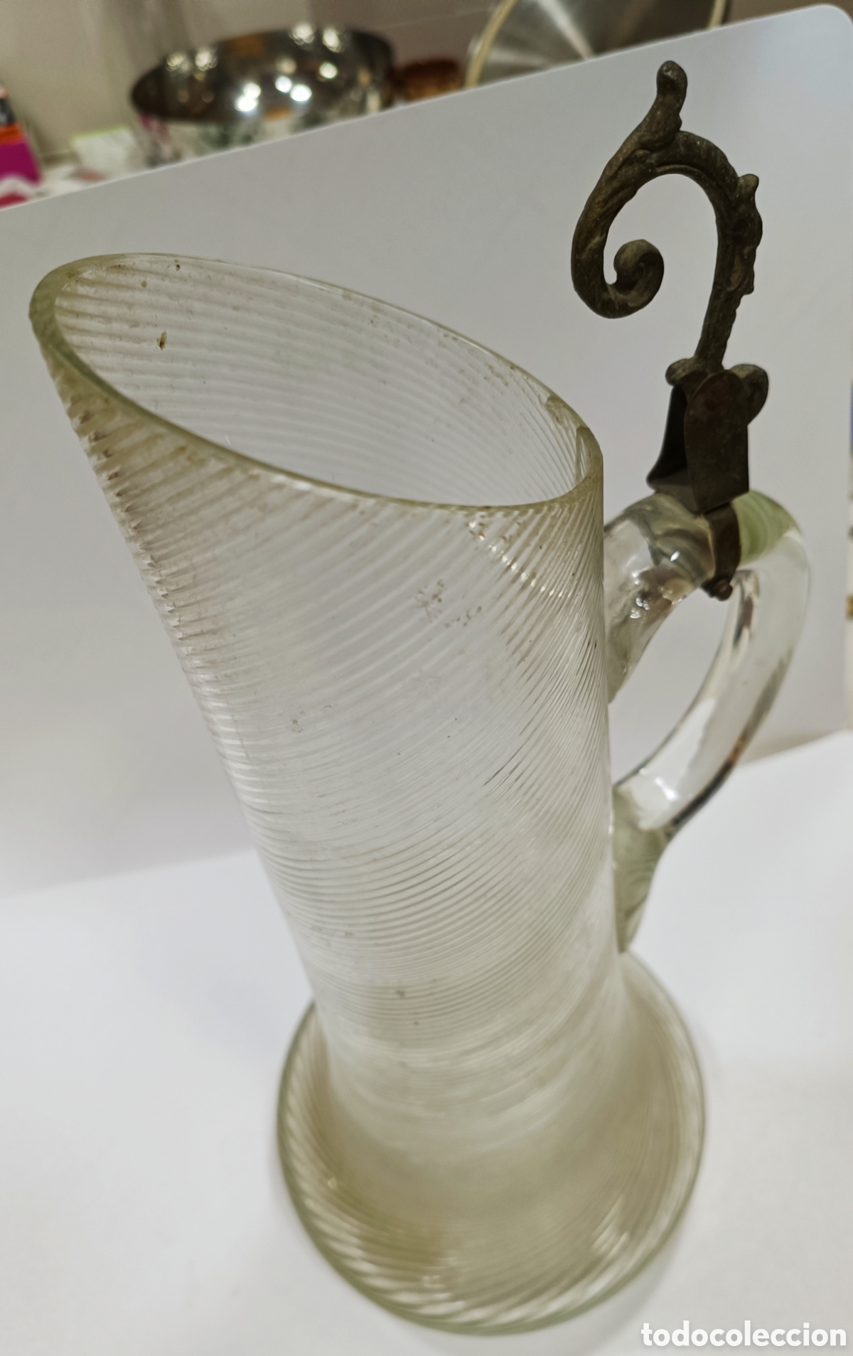 Antig&uuml;edades: Jarra de cristal modernista - Foto 3