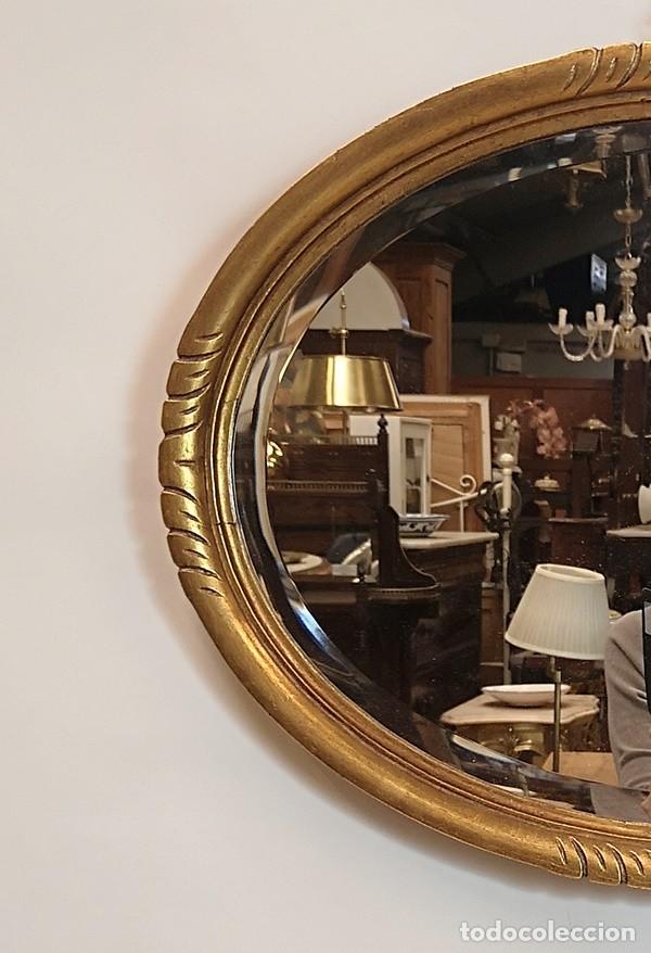 Antig&uuml;edades: Espejo Oval con Pan de Oro - Foto 2