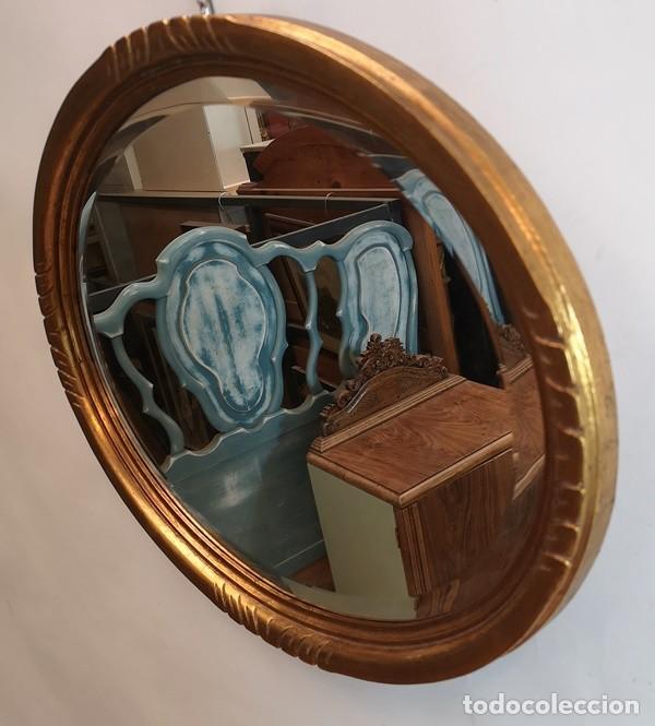 Antig&uuml;edades: Espejo Oval con Pan de Oro - Foto 3