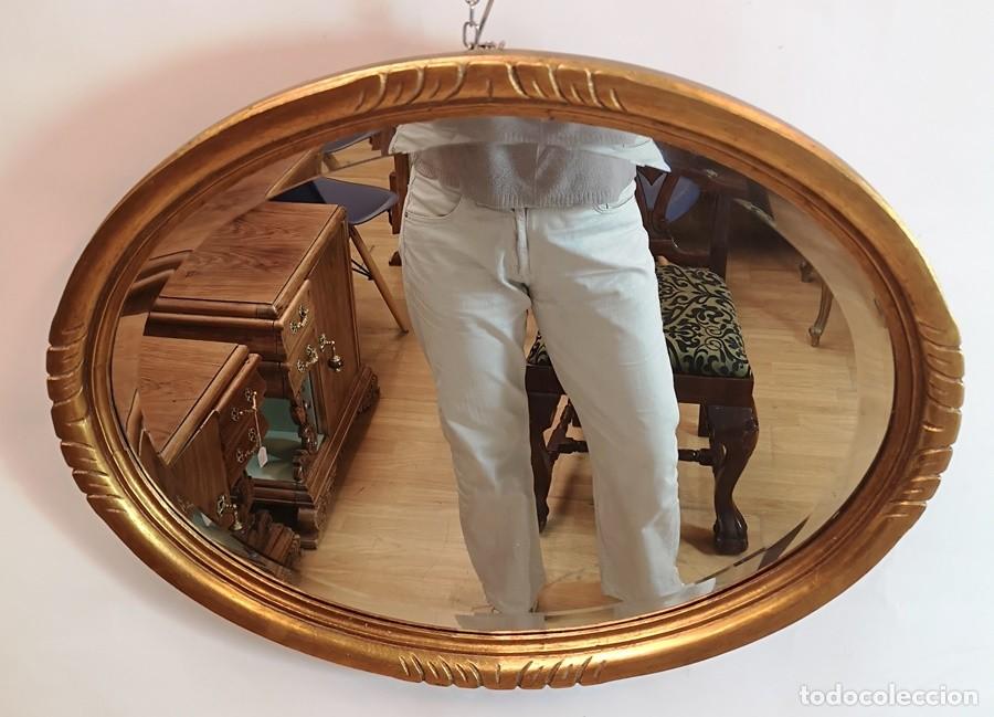 Antig&uuml;edades: Espejo Oval con Pan de Oro - Foto 4