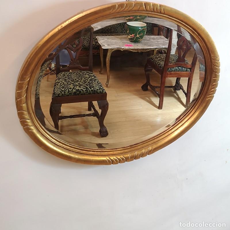 Antig&uuml;edades: Espejo Oval con Pan de Oro - Foto 5