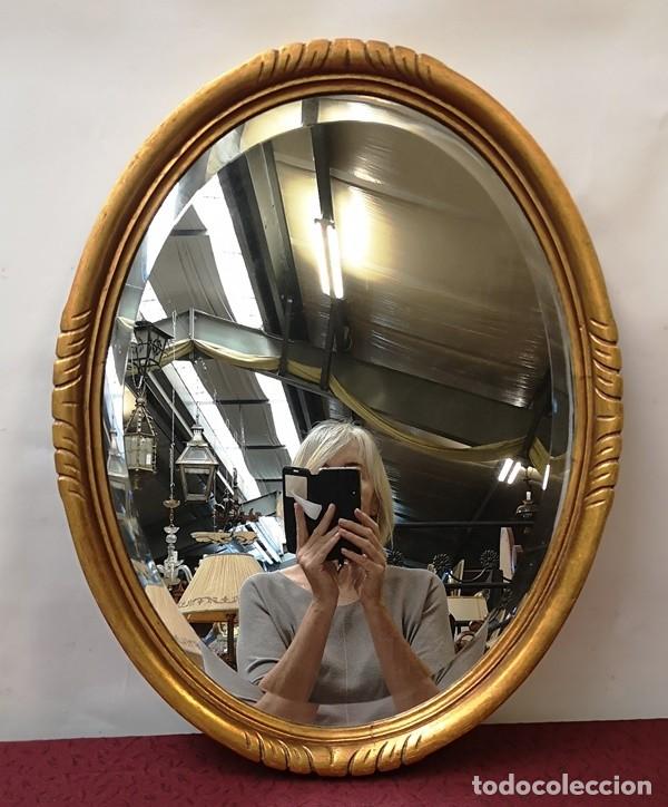 Antig&uuml;edades: Espejo Oval con Pan de Oro - Foto 8