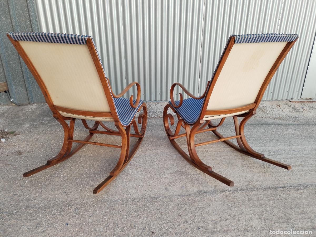 Antig&uuml;edades: pareja de mecedoras vintage - Foto 5