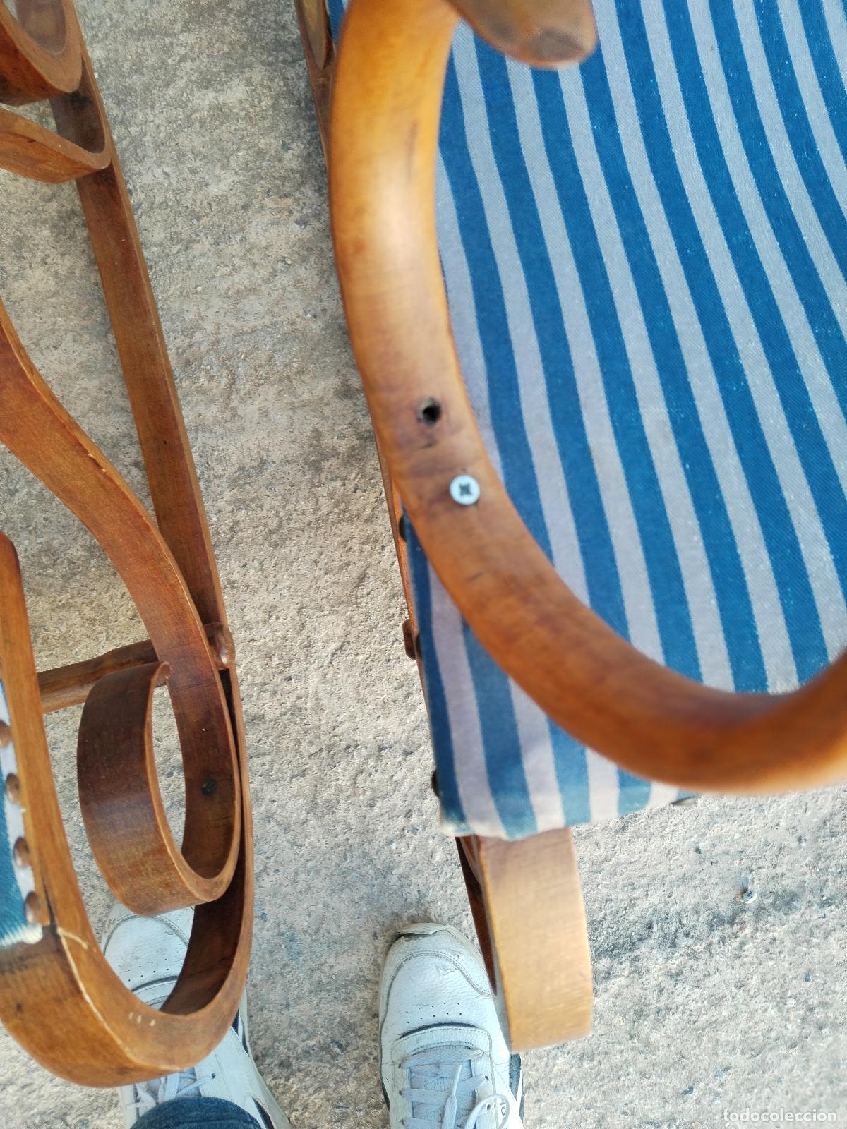 Antig&uuml;edades: pareja de mecedoras vintage - Foto 13