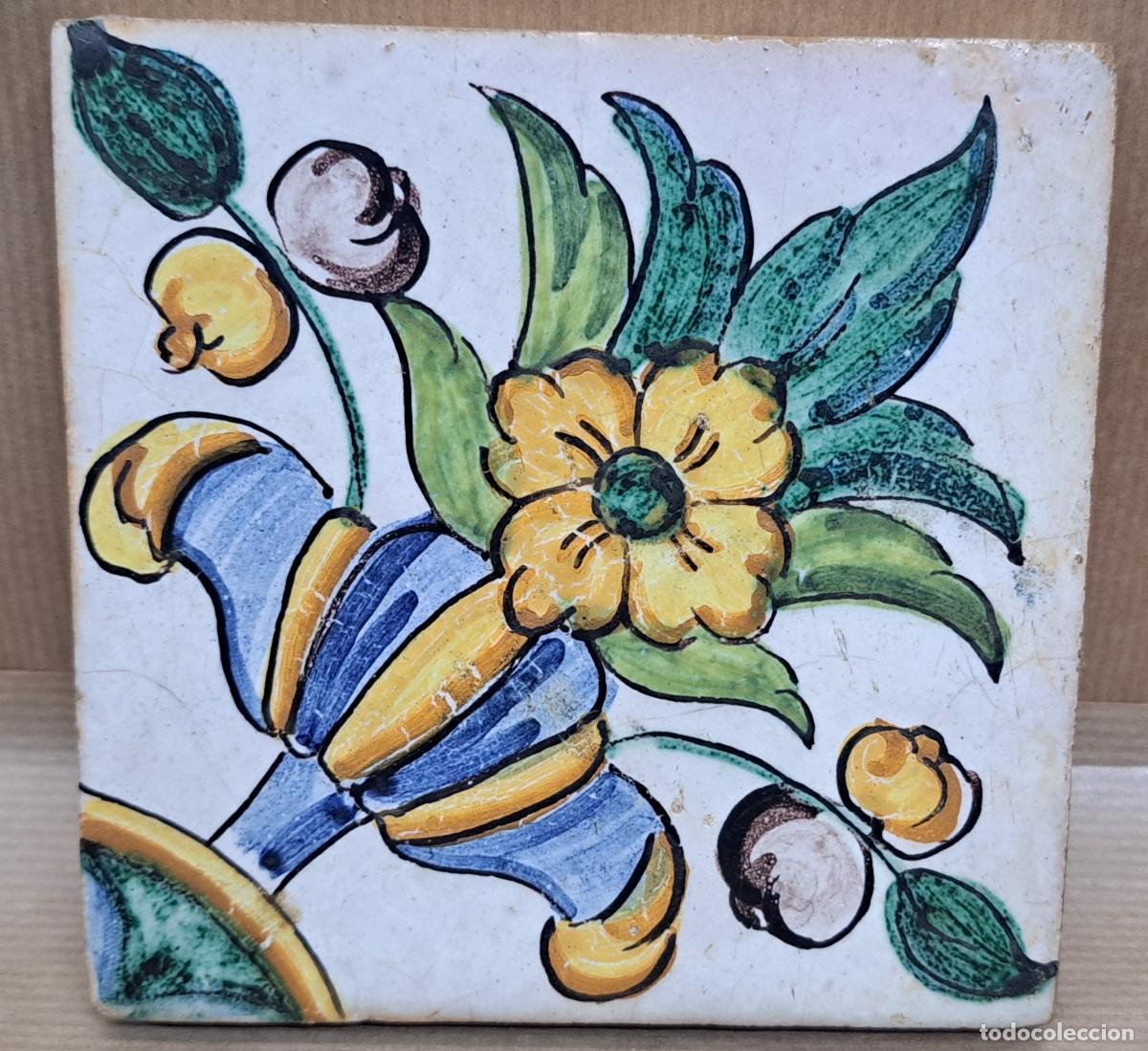 Antig&uuml;edades: Azulejo aragon&eacute;s siglo XIX - Foto 1