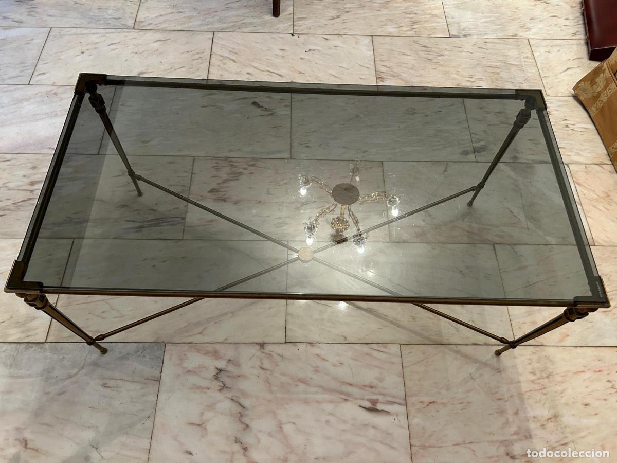Antig&uuml;edades: Mesa cristal con patas de bronce - Foto 1