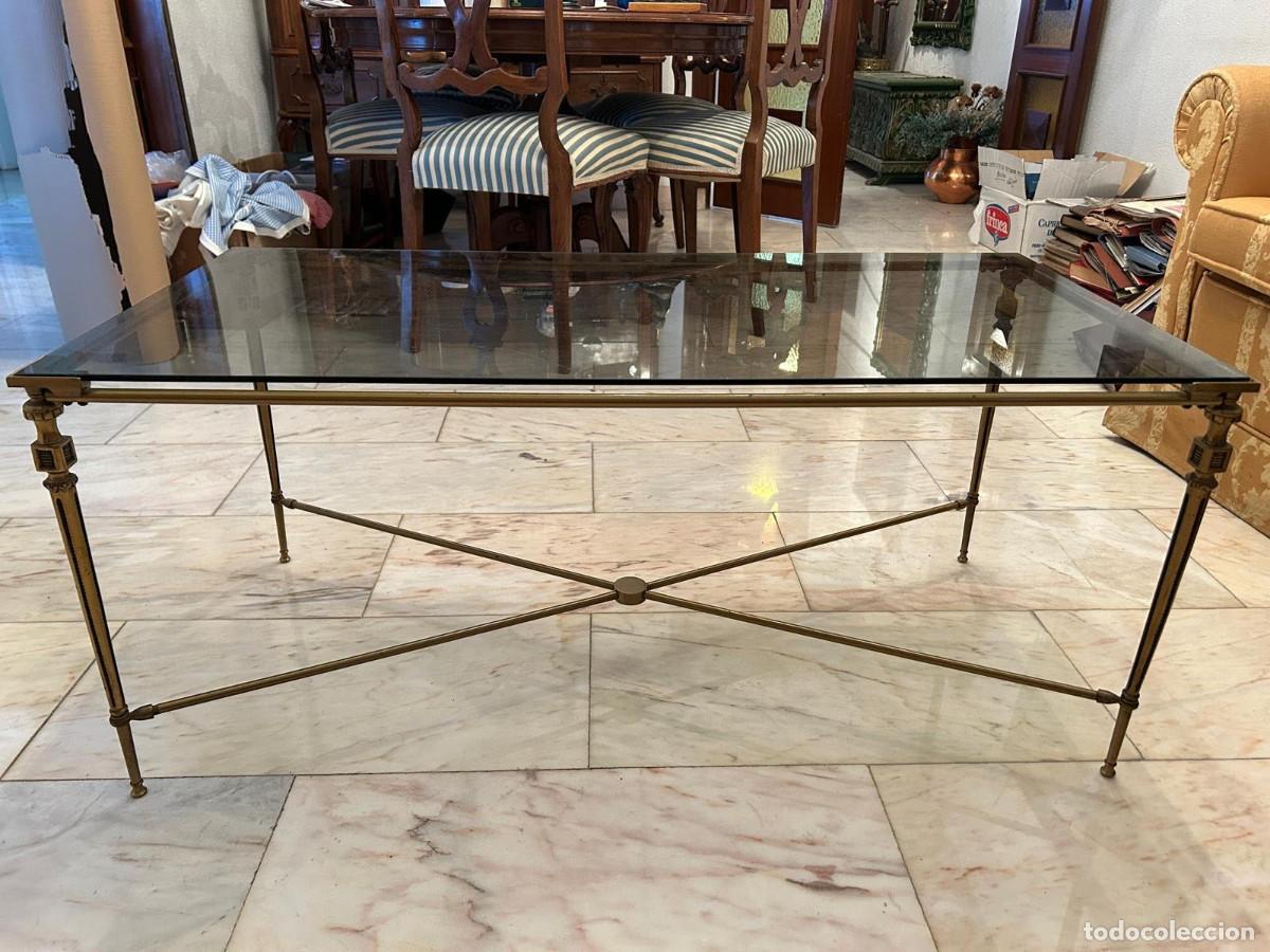 Antig&uuml;edades: Mesa cristal con patas de bronce - Foto 2