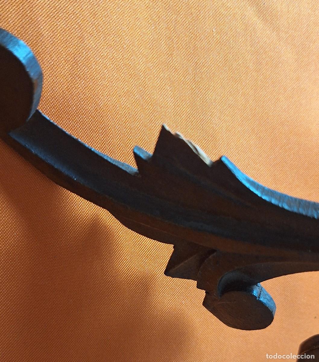 Antig&uuml;edades: Antiguo Copete - Remates de Madera para Mueble - Foto 7