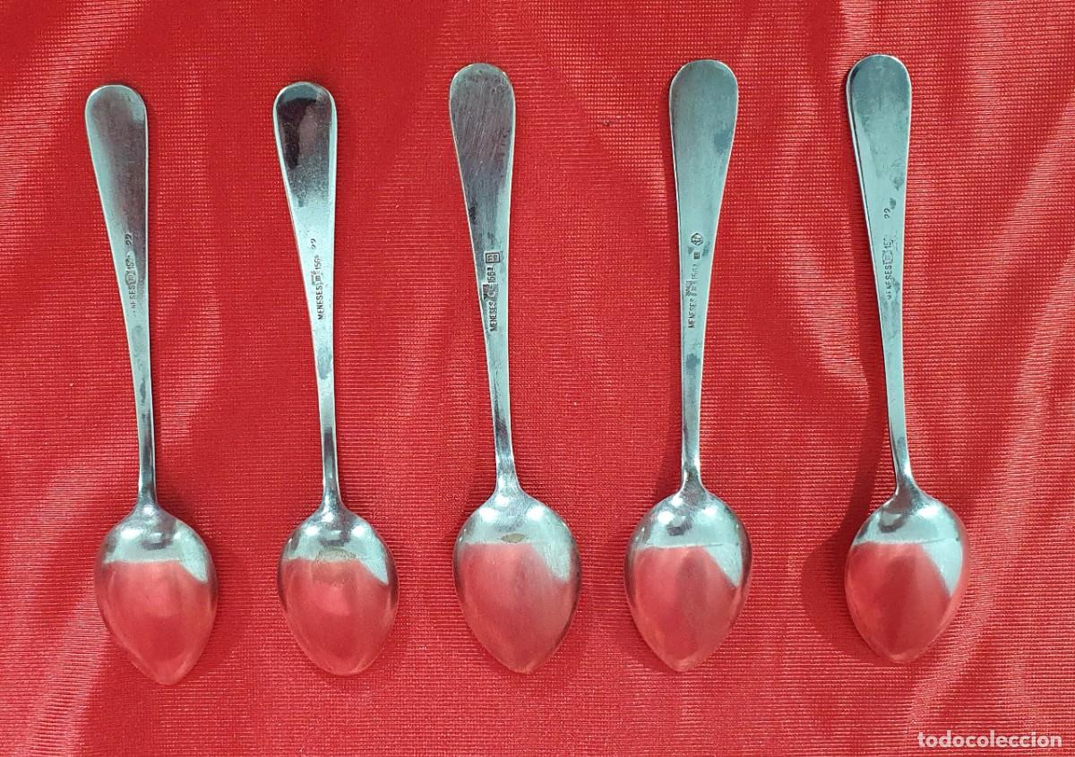 Antig&uuml;edades: Cucharas de postre. Plata Meneses (con contrastes) - Foto 2